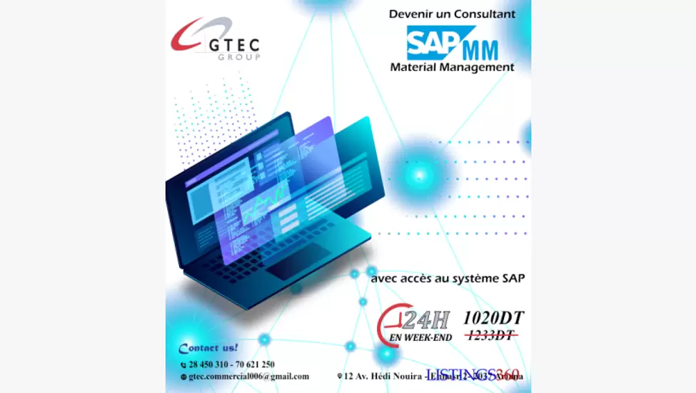 DT1,020 Formation SAP MM Material Management