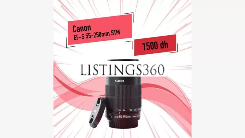 1,500 Dhs Objectif Canon EF-S 55-250mm STM